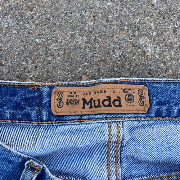 Vintage 90s Y2K Mudd side stripe boot cut flare jeans Size 11 - Picture 3 of 4